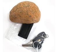 Spare Key Hider Rock - Easily Hide a Key Outside with This Real-Looking Stone Design, Perfect as Key Hiders Outside for Your Garden or Yard (Brown)