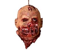 Spare no effort+ Scary Severed Head Halloween Prop Bloody Rotten Zombie Head Realistic Hanging Dead Head for Haunted House Decoration, WSRJ019