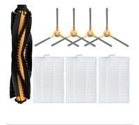 Spare Part Compatible For Moosoo RT30 / 40/50 / R3 / R4 Main Spin Side Brush Hepa Filter Washable Replacement Accessories Attachment (Color : Set A)