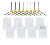 Spare Part Compatible For Moosoo RT30 / 40/50 / R3 / R4 Main Spin Side Brush Hepa Filter Washable Replacement Accessories Attachment (Color : Set K)