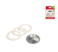 Spare Parts 3 Gaskets and 1 Filter for Bialetti Moka from 1 Cup