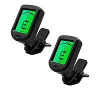 Spare Parts Accessories Professional Clip-on Guitar Tuner for Acoustic/Electric Guitar, Ukulele, Violin, Bass,& Chromatic Tuning Modes (2 Pack)
