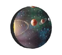 Spare Planet Space Solar System Print Tire Cover,Waterproof Anti-Uv Sun Snow Rain Tire Covers For Trailers,Rv,Camper,Suv,Truck