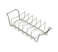 Spare Rib Rack 2in1, Rib Holder, BBQ Meat Support Barbecue Accessory Steel