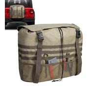 Spare Tire Bag, Overlanding Cargo Pouch, Large Capacity Storage, Heavy-Duty Waterproof Fabric, Trash Gear Holder, for Vehicle Trip Truck Offroad RV Hiking Road Use, 22.83x7.09x23.62 Inches