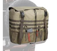 Spare Tire Bag - Waterproof Cargo Pouch For Tailgate, 22.83x7.09x23.62 Inch Oxford Cloth Trash Carrier | Universal Vehicle Storage For Hiking RV Trip Truck Car Overlanding Offroad Adventure