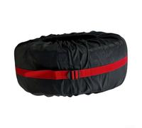 Spare Tire Cover 210D Oxford L Adjustable Handle Storage Pocket Weather | Fits tires 62-91cm diameter 15-33cm width Black 210D Oxford For cars SUVs trailers for rvs Buckle secure fit Side