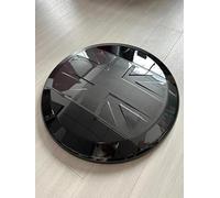 Spare Tire Cover ABS Spare Tyre Wheel Cover Protector fits for LR-Defender 110 90 130 2020-2024 2025 Card Grey + Gloss Black（Flag）