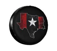 Spare Tire Cover American Texas State Black Spare Tire Protective Cover Windproof Snow Tires Protector For Trailer Travel Suv,60-69cm