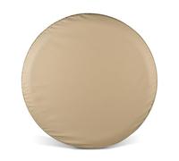 Spare Tire Cover, Beige Wheel Cover Waterproof PVC Leather Dust-Proof Universal Fit for Jeep, Trailer, RV, SUV and Camper (14 Inch)