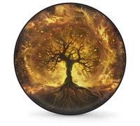 Spare Tire Cover Fire Tree Of Life Galaxy Spare Tyre Cover Wheatherproof Waterproof Soft Case Covers, For Many Vehicle, Truck, Car, 16in
