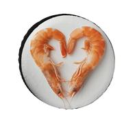 Spare Tire Cover for Two Red Shrimp Weatherproof Tire Diameters 24"-36" Universal Wheel Protectors Waterproof for Trailer Truck