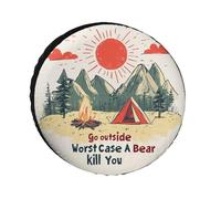 Spare Tire Cover Go Outside Worst Case A Bear Kill You Wheel Protectors Durable Spare Tires Covers Car Tire Covers For Rv Caravan Suv 17 inch