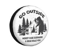 Spare Tire Cover Go Outside Worst Case Scenario A Bear Kills You Spare Tires Covers Waterproof Tire Covers Durable Protection For Truck Rv Suv 17 inch
