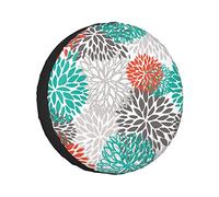 Spare Tire Cover Gray Blue Orange Coral Wheel Protectors Weatherproof Wheel Covers Universal Fit for Trailer RV SUV Truck Camper Travel Vehicle Accessories 16 inch Wheel Diameter 30"-32"