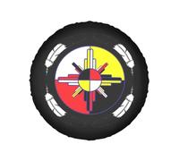 Spare Tire Cover Medicine Wheel Native Americans Auto Tyre Covers Soft Tyre Bag Dust-Proof Wheel Covers For Suv Travel Accessories M