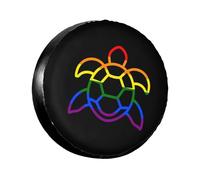 Spare Tire Cover Rainbow Turtle Pride Wheel Protectors Car Tire Covers Durable Protection For Suv Caravan Truck 17 inch