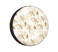 Spare Tire Cover Rosie Beige Floral Pattern Seamless Wheel Protectors Weatherproof Wheel Covers Universal Fit for Trailer RV SUV Truck Camper Travel Vehicle Accessories 14 inch