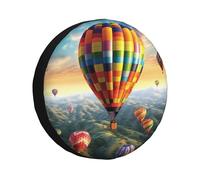 Spare Tire Cover Waterproof Anti-UV Spare Wheel Cover Hot Air Balloon Tire Cover with Drawstring Tough Tires Protector Cover for Truck SUV Trailer Camper RV Car 14 inch