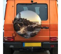 Spare Tire Cover Waterproof Dustproof Windproof Headlight Tire Protector Rocks Tire Protector RV Tire Protector Universal Size