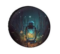 Spare Tire Cover Waterproof Wheel Protectors Fireflies And Lantern Wheel Covers Dust-Proof Spare Tire Wheels Cover Universal Wheels Tire Covers for Trailer RV SUV Truck Camper Travel 30inch
