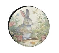 Spare Tire Cover Waterproof Wheel Protectors Garden Bunny Wheel Covers Dust-Proof Spare Tire Wheels Cover Universal Wheels Tire Covers for Trailer RV SUV Truck Camper Travel 36inch