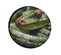 Spare Tire Cover Waterproof Wheel Protectors Green Snake Wheel Covers Dust-Proof Spare Tire Wheels Cover Universal Wheels Tire Covers for Trailer RV SUV Truck Camper Travel 32inch