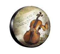 Spare Tire Cover Weatherproof Wheel Tire Covers Butterfly and Cello Wheel Protectors Waterproof Dust-Proof Tire Protector Camper Tire Covers Universal Fit for Car SUV Truck 14 inch