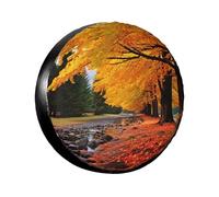 Spare Tire Cover Weatherproof Wheel Tire Covers Fall Colors Wheel Protectors Waterproof Dust-Proof Tire Protector Camper Tire Covers Universal Fit for Car SUV Truck 17 inch