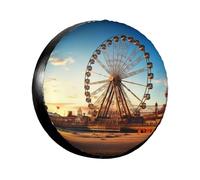 Spare Tire Cover Weatherproof Wheel Tire Covers Ferris Wheel Wheel Protectors Waterproof Dust-Proof Tire Protector Camper Tire Covers Universal Fit for Car SUV Truck 14 inch