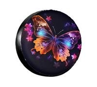 Spare Tire Cover Weatherproof Wheel Tire Covers Funny Butterfly Wheel Protectors Waterproof Dust-Proof Tire Protector Camper Tire Covers Universal Fit for Car SUV Truck 16 inch
