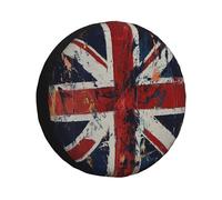Spare Tire Cover Wheel Tire Covers, Retro Union Jack Flags Waterproof Dust-Proof Tire Covers Protector Universal Fit for Trailer RV SUV Truck Camper 14inch
