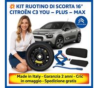 Spare Tire Kit 16" For CITROEN C3 YOU - PLUS - MAX Jack And Case