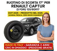 Spare Tire Kit Renault Captur 2 17 Inches 5 Holes Made in Italy