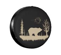 Spare Tire Wheel Cover Dustproof Wheel Covers Protection Bear Strange Trees Sun Protection Car Tires Cover For Cars Truck Suv 16 inch