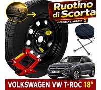 Spare Wheel 18" For VOLKSWAGEN VW T-ROC 125/70 R18 With Jack, Wrench & Bag