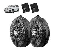 Spare Wheel Cover, 2pcs Wheel Protection Cover with Handle, Waterproof Dustproof Auto Spare Tires Storage Bags Fits 19-23" (L) & 13-18" (S) Tires, Tyre Bags for Car UV SUV Truck