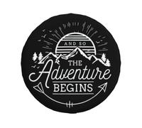 Spare Wheel Cover And So The Adventure Begins Tire Covers Weatherproof Universal Wheel Protectors for Travel Rv SUV Trailer 14" 15" 16" 17" WC84