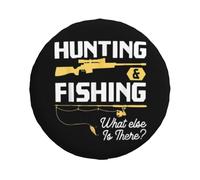 Spare Wheel Cover Hunting Fishing What Else is There Tire Covers Weatherproof Universal Wheel Protectors for Travel Rv SUV Trailer 14" 15" 16" 17" WC131