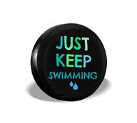 Spare Wheel Cover, Just Keep Swimming Spare Tire Cover Wheel Protectors Weatherproof for Jeep Trailer RV SUV 14" 15" 16" 17"