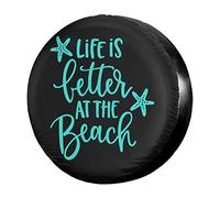Spare Wheel Cover Life At The Beach Wheel Protectors Durable Auto Tyre Covers Weatherproof Tire Covers For Most Vehicles Camper Car 16inch
