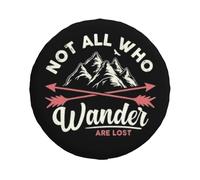 Spare Wheel Cover Not All Those Who Wander Are Lost Tire Covers Weatherproof Universal Wheel Protectors for Travel Rv SUV Trailer 14" 15" 16" 17" WC178