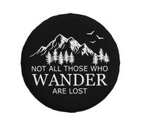 Spare Wheel Cover Not All Those Who Wander Are Lost Tire Covers Weatherproof Universal Wheel Protectors for SUV Trailer Rv Travel 15inch WC50