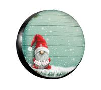 Spare Wheel Cover Xmas Gnome In The Snow Spare Tire Protector Durable Tire Covers Dustproof Wheel Protectors For Camper Car Most Vehicles 16inch