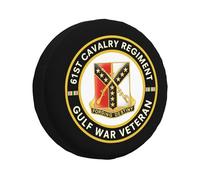 Spare Wheel Covers 61St Cavalry Regiment Gulf War Veteran Spare Tyre Cover Compatible Printed Soft Case Covers, For Truck, Camper, Suv, 14in