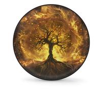 Spare Wheel Covers Fire Tree Of Life Galaxy Back Tyre Tire Cover Compatible Durable Tyre Bag, For Car, Many Vehicle, Truck, 14in