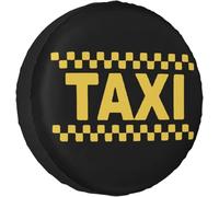 Spare Wheel Covers Taxi Driver Cab Back Tyre Tire Cover Printed Dust-Proof Tyre Bag, For Travel Trailer, Truck, Car, 17in
