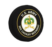 Spare Wheel Covers Us 3Rd Cavalry Regiment Replacement Tyre Cover With Drawstring Outdoor Soft Case Covers, For Many Vehicle, Suv, Camper, 15in