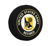 Spare Wheel Covers Us 91St Cavalry Regiment Retired Car Tire Cover Universal With Drawstring Soft Case Covers, For Car, Camper, Travel Trailer, 17in