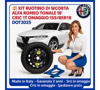 Spare Wheel Kit Alfa Romeo Stelvio 18” Free Jack 5 Holes DOT2025